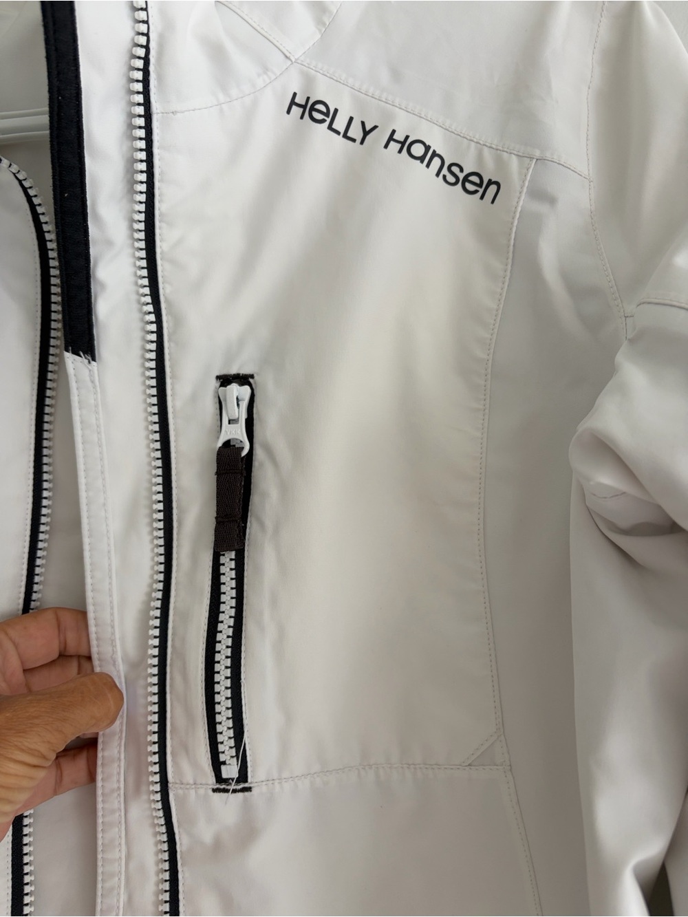 Helly Hansen White Hooded Waterproof Trench Coat - Picture 2 of 9